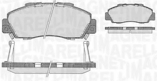 MAGNETI MARELLI 363916060274 Комплект гальмівних колодок, дискове гальмо