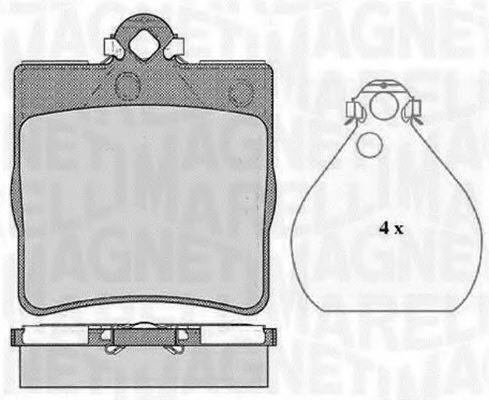 MAGNETI MARELLI 363916060311 Комплект гальмівних колодок, дискове гальмо