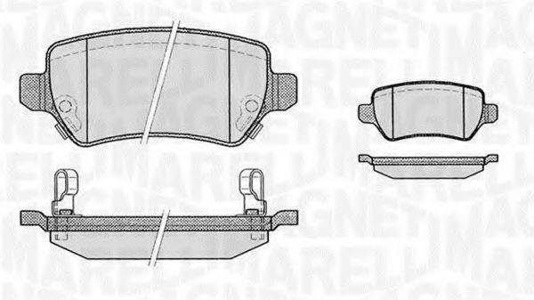 MAGNETI MARELLI 363916060356 Комплект гальмівних колодок, дискове гальмо