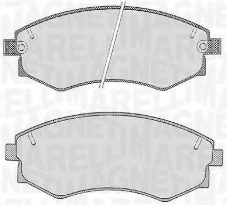 MAGNETI MARELLI 363916060468 Комплект гальмівних колодок, дискове гальмо