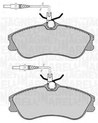 MAGNETI MARELLI 363916060786 Комплект гальмівних колодок, дискове гальмо