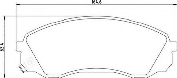 MAGNETI MARELLI 363710201724 Комплект гальмівних колодок, дискове гальмо