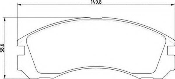 MAGNETI MARELLI 363710203025 Комплект гальмівних колодок, дискове гальмо