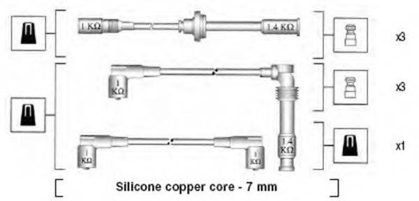 MAGNETI MARELLI 941045400525 Комплект дротів запалювання