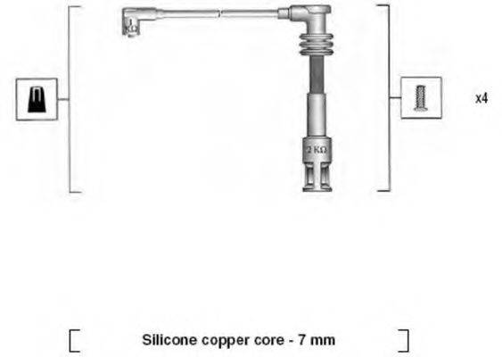 MAGNETI MARELLI 941055210539 Комплект дротів запалювання