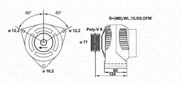 MAGNETI MARELLI 943355233010 Генератор