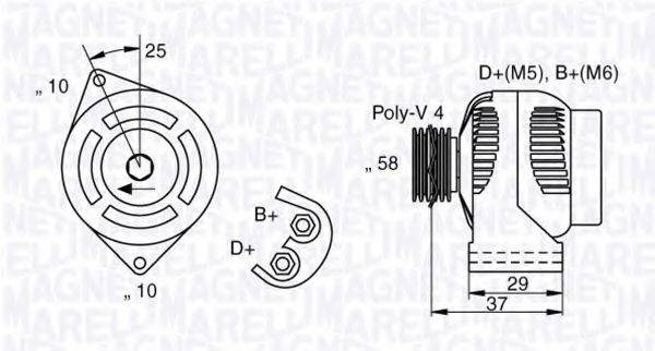 MAGNETI MARELLI 063341658010 Генератор