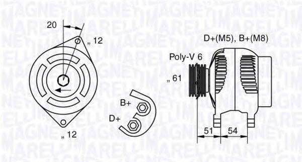 MAGNETI MARELLI 063321862010 Генератор