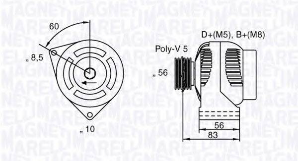 MAGNETI MARELLI 063341740010 Генератор