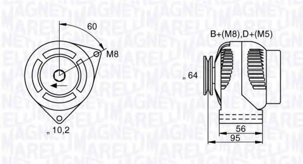 MAGNETI MARELLI 063533350070 Генератор