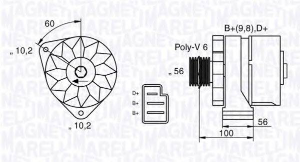 MAGNETI MARELLI 063534893260 Генератор