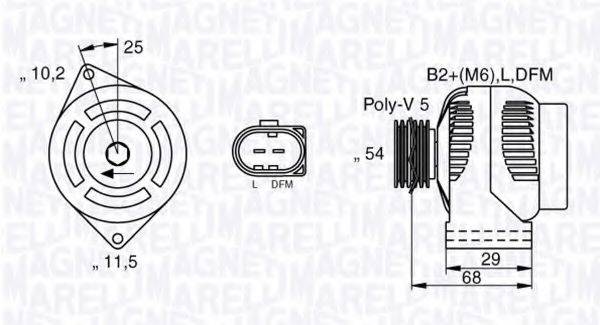 MAGNETI MARELLI 063532250200 Генератор