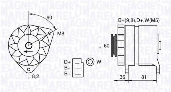 MAGNETI MARELLI 054022581010 Генератор