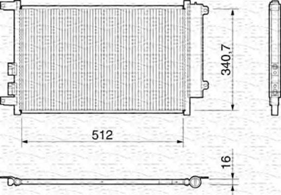 MAGNETI MARELLI 350203157000 Конденсатор, кондиціонер