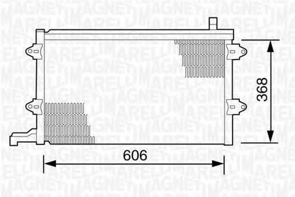 MAGNETI MARELLI 350203243000 Конденсатор, кондиціонер