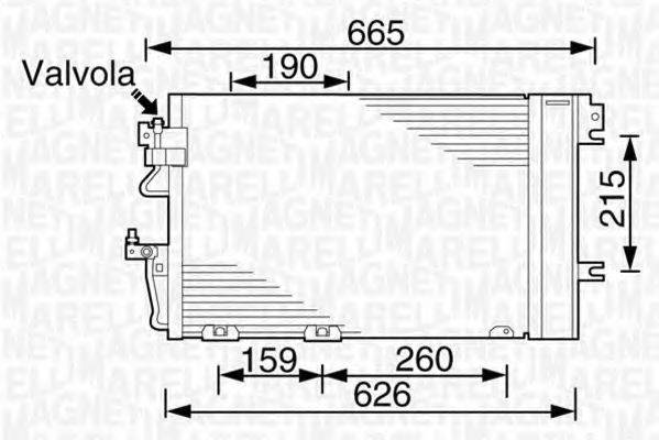 MAGNETI MARELLI 350203257000 Конденсатор, кондиціонер