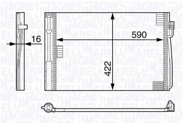 MAGNETI MARELLI 350203704000 Конденсатор, кондиціонер