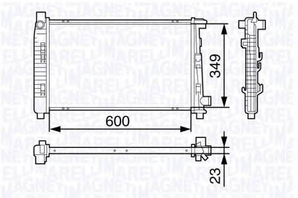 MAGNETI MARELLI 350213132000 Радіатор, охолодження двигуна