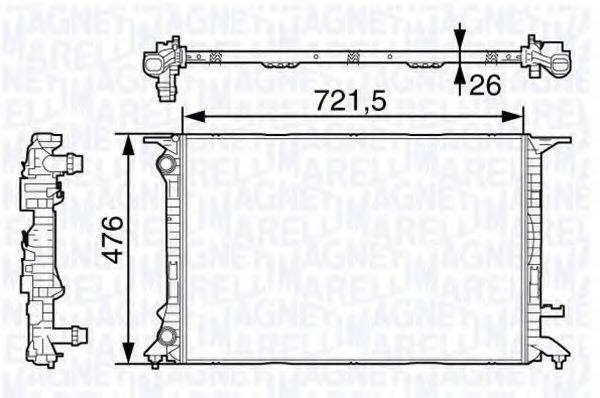 MAGNETI MARELLI 350213138400 Радіатор, охолодження двигуна