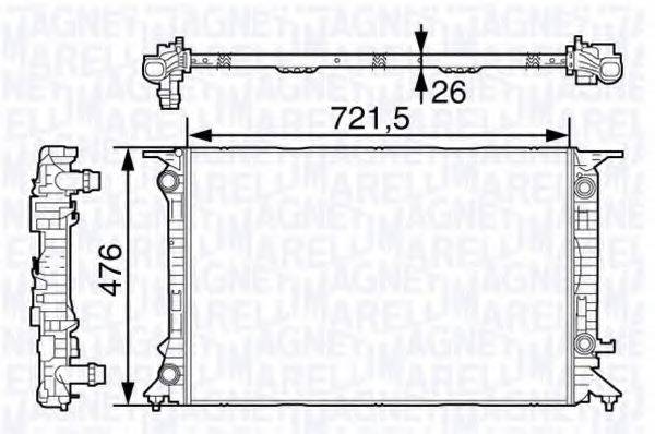 MAGNETI MARELLI 350213138700 Радіатор, охолодження двигуна