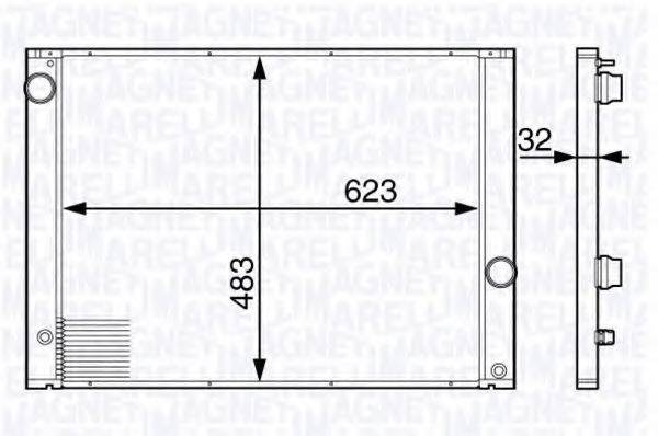 MAGNETI MARELLI 350213139700 Радіатор, охолодження двигуна