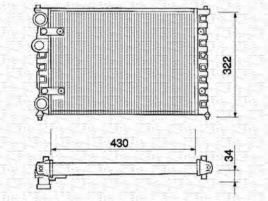 MAGNETI MARELLI 350213232000 Радіатор, охолодження двигуна