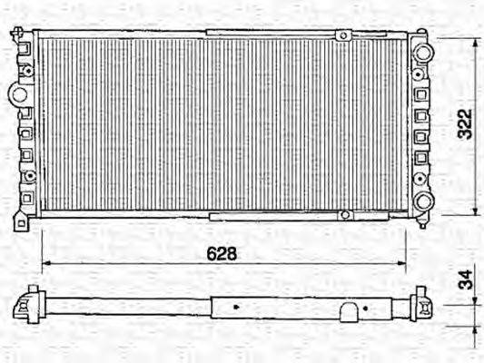 MAGNETI MARELLI 350213235000 Радіатор, охолодження двигуна