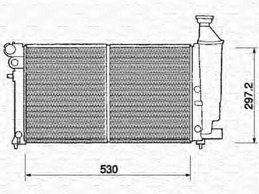 MAGNETI MARELLI 350213374000 Радіатор, охолодження двигуна