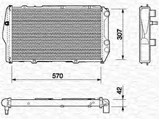 MAGNETI MARELLI 350213402000 Радіатор, охолодження двигуна