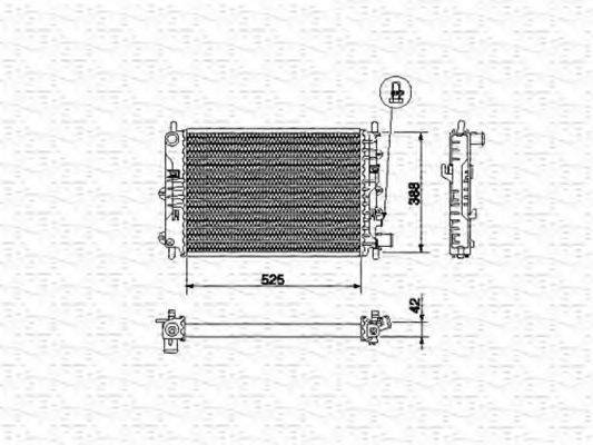 MAGNETI MARELLI 350213495000 Радіатор, охолодження двигуна