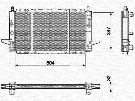 MAGNETI MARELLI 350213497000 Радіатор, охолодження двигуна