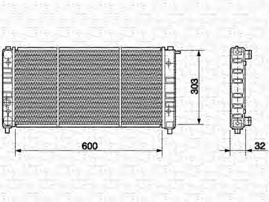 MAGNETI MARELLI 350213638000 Радіатор, охолодження двигуна