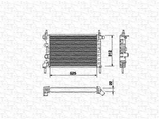 MAGNETI MARELLI 350213684000 Радіатор, охолодження двигуна