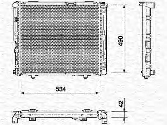 MAGNETI MARELLI 350213691000 Радіатор, охолодження двигуна