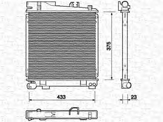 MAGNETI MARELLI 350213699000 Радіатор, охолодження двигуна