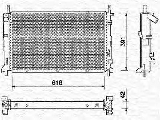 MAGNETI MARELLI 350213716000 Радіатор, охолодження двигуна