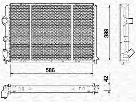 MAGNETI MARELLI 350213738000 Радіатор, охолодження двигуна