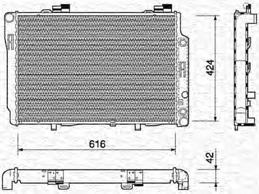 MAGNETI MARELLI 350213743000 Радіатор, охолодження двигуна