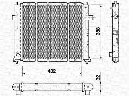 MAGNETI MARELLI 350213762000 Радіатор, охолодження двигуна