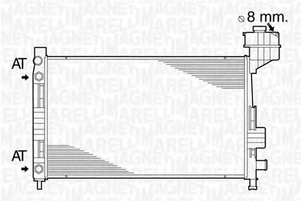 MAGNETI MARELLI 350213822000 Радіатор, охолодження двигуна