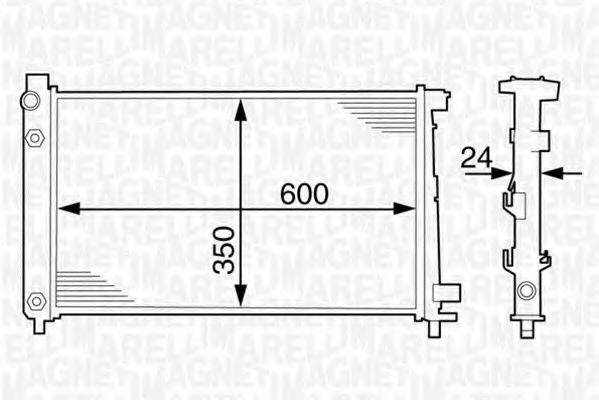 MAGNETI MARELLI 350213823000 Радіатор, охолодження двигуна