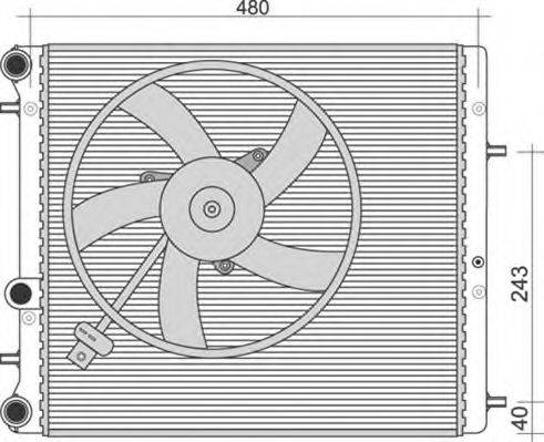 MAGNETI MARELLI 350213851000 Радіатор, охолодження двигуна