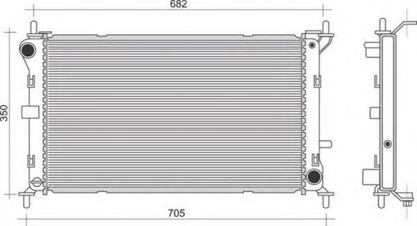 MAGNETI MARELLI 350213910000 Радіатор, охолодження двигуна