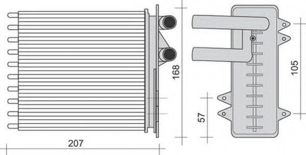 MAGNETI MARELLI 350218291000 Теплообмінник, опалення салону