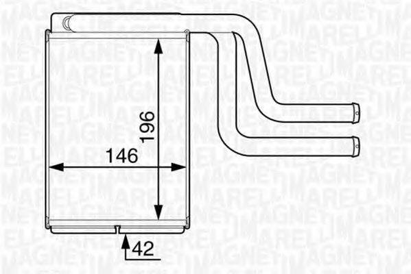 MAGNETI MARELLI 350218310000 Теплообмінник, опалення салону