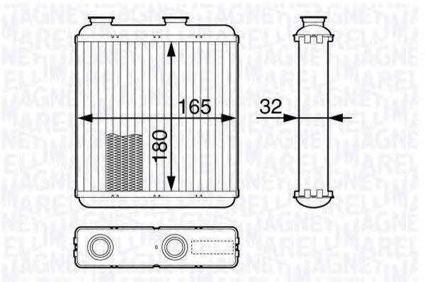 MAGNETI MARELLI 350218340000 Теплообмінник, опалення салону