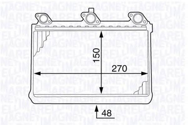 MAGNETI MARELLI 350218348000 Теплообмінник, опалення салону