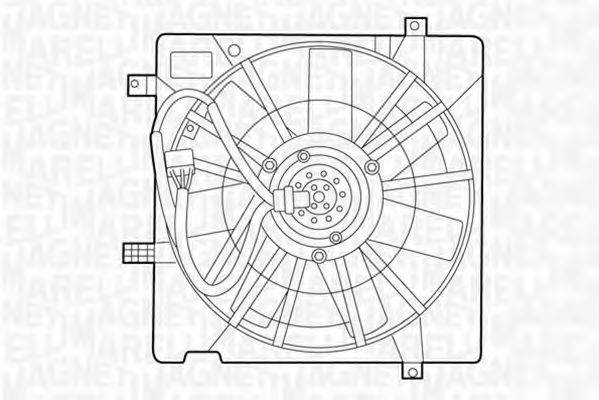 MAGNETI MARELLI 069422438010 Вентилятор, охолодження двигуна